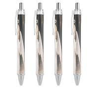 FekiLoot Angel Ballpoint Pens Retractable Ball Point Pens Smooth-Flowing Black Ink 0.5mm Writing Pen Black Ink Pen for Men Women 4 PCS
