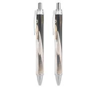 FekiLoot Angel Ballpoint Pens Retractable Ball Point Pens Smooth-Flowing Black Ink 0.5mm Writing Pen Black Ink Pen for Men Women 2 PCS