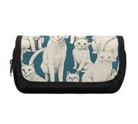 FekiLoot Animal Patterns Pencil Case Office Pencil Box Large Capacity Pencil Box Pouch Holder Double Zipper Pencil Case Use to Organize Desktop And Plan Space Home Office