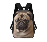 FekiLoot Animal Pug Dog Backpack Laptop Computer Bag Large Travel Backpack Custom Print Bookbag Work Casual Daypack