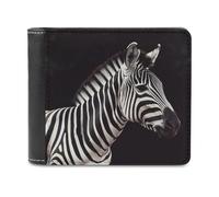 FekiLoot Animal Zebra Leather Wallet for Women&Men Billfold Purse Credit Card Holder Slim Bifold Wallet Front Pocket Wallets