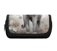 FekiLoot Animals Cute Elephant Pencil Case Office Pencil Box Large Capacity Pencil Box Pouch Holder Double Zipper Pencil Case Use to Organize Desktop And Plan Space Home Office
