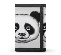 FekiLoot Anime Panda Face Wallet Minimalist Front Pocket Slim Credit Card Holder Stylish Trifold Wallet for Men Women