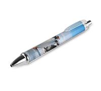 FekiLoot Antarctic Penguin Group Ballpoint Pens Retractable Ball Point Pens Smooth-Flowing Black Ink 0.5mm Writing Pen Black Ink Pen for Men Women 1 PCS
