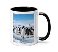 FekiLoot Antarctic Penguin Group Coffee Mug 12oz Ceramic Coffee Cup with Handle Novelty Color Mugs Tea Cup for Home, Office & Cafe Use, Microwave & Dishwasher Safe