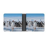FekiLoot Antarctic Penguin Group Wallet for Men Slim Wallets for Men Small Wallets Woman Leather Card Holder Wallet