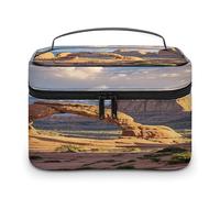 FekiLoot Arches National Park Makeup Bag Large Capacity Travel Cosmetic Bag Lightweight Hand-held Toiletry Bags Portable Cosmetic Pouch Cute Make Up Pouch for Women