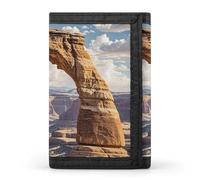 FekiLoot Arches National Park Trifold Wallet Slim Credit Card Holder Stylish Trifold Billfold Minimalist Front Pocket Friendly Purses