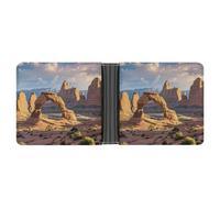 FekiLoot Arches National Park Wallet Slim PU Bifold Design Wallet with Multiple Card Slots Wallets Extra Capacity Pocket Wallets