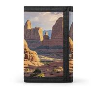 FekiLoot Arches National Park Wallet Slim Trifold Wallets with Multiple Card Slots Credit Card Holder Pocket Coin Purse