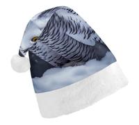 FekiLoot Arctic Owl 2.Christmas Hat Cap with Plush Trim Warm Xmas Hats Headwear for Winter Holiday Party Supply