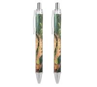 FekiLoot Army Ants Carrying Leaf Ballpoint Pens Retractable Ball Point Pens Smooth-Flowing Black Ink 0.5mm Writing Pen Black Ink Pen for Men Women 2 PCS