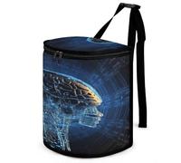 FekiLoot Artificial Intelligence Brain Car Trash Can with Lid,Waterproof Automotive Garbage Can Leak Proof Car Trash Bag,Portable Auto Garbage Bag,Hanging Vehicle Trash Bin for Back/Front Seat