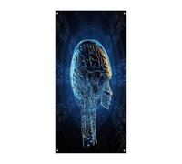 FekiLoot Artificial Intelligence Brain Doorway Curtain, Room Darkening Thermal Insulated Blackout Curtains,Door Curtains, Tapestry Entrance for Restaurant Kitchen