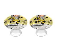 FekiLoot Astronaut Moon Adventure Cabinet Knobs Kitchen Cabinet Handles Round Closet Handles Stainless Steel Drawer Pulls for Closet Dresser Wardrobe Cupboard Furniture 2 Pack