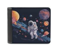 FekiLoot Astronaut Space Flight Wallet Fashionable Slim Leather Wallet with Multiple Card Slots And Hidden Compartments Wallets