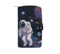 FekiLoot Astronaut Space Flight Wallet for Men Women Large Capacity Purse Clutch Bag Handbag Checkbook Cash Credit Cards