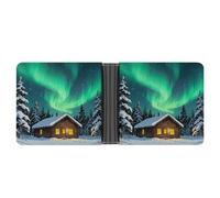 FekiLoot Aurora Cabin Wallet for Men Slim Wallets for Men Small Wallets Woman Leather Card Holder Wallet
