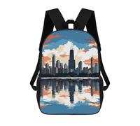 FekiLoot Backpack Laptop Backpacks for Men Travel Hiking Daypack Chicago Skyline Casual Backpacks 17 Inch