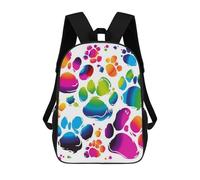 FekiLoot Backpack Laptop Backpacks for Men Travel Hiking Daypack Colorful Dog Paw Print Casual Backpacks 17 Inch