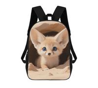 FekiLoot Backpack Laptop Backpacks for Men Travel Hiking Daypack Fennec Fox Cub in Den Casual Backpacks 17 Inch