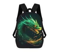 FekiLoot Backpack Laptop Backpacks for Men Travel Hiking Daypack Green Dragon Casual Backpacks 17 Inch