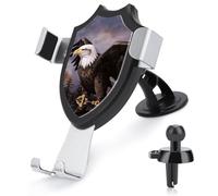 FekiLoot Bald Eagle Car Phone Holder Mount Strongest Suction & Clip Cell Phone Mount for Dashboard Windshield Vent Fits 4-6" Phones (Straight Vent Only)