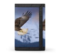 FekiLoot Bald Eagle Flying Wallet Slim Trifold Wallets with Multiple Card Slots Credit Card Holder Pocket Coin Purse