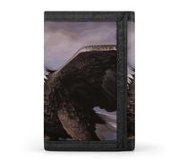 FekiLoot Bald Eagle Wallet for Men Slim Minimalist Trifold Wallet with ID Window And Credit Card Holder