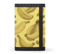 FekiLoot Banana Pattern Trifold Wallet Slim Minimalist Front Pocket Men's Passcase Wallet Credit Card Holder