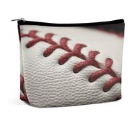 FekiLoot Baseball Lace Close Up Toiletry Bag Travel Cosmetic Bag with Zipper Personalized Makeup Pouch Makeup Pouch for Women for Use in Daily Life Travel Other Occasions