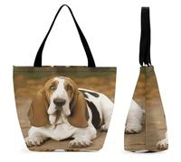 FekiLoot Basset Hound Tote Bag Beach Bag Shopping Bags