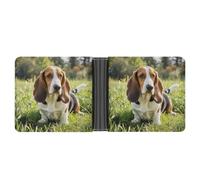 FekiLoot Basset Hound Wallet Slim Leather Bifold Wallet Extra Capacity Wallets with Multiple Card Slots Men Billfold