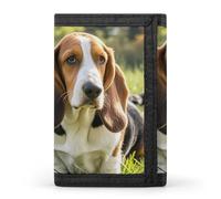 FekiLoot Basset Hound Wallet Slim Trifold Wallets with Multiple Card Slots Credit Card Holder Pocket Coin Purse
