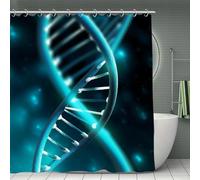 FekiLoot Bathroom Science Gene Strand Shower Curtain Waterproof Polyester Bath Curtain 70"X 70" with Grommet & Hook Soft Modern Shower Curtains Light-Weight & Machine Washable