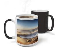 FekiLoot Beach Malibu Mug Heat Sensitive Coffee Mugs Colour Changing Magical Coffee Tea Cup Funny Art Mug Sublimation Mugs Novelty Ceramic Cup for Women Men 11oz