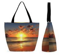 FekiLoot Beach Sunrise Tote Bag Beach Bag Shopping Bags
