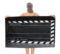 FekiLoot Beach Towel 31X51 Quick Dry Bath Towels Classic Movie Clapboard Black Lightweight Sand Free Pool Bath Shower Towels Oversized Beach Blanket for Swimming Travel Favors Birthday Vacation Gift