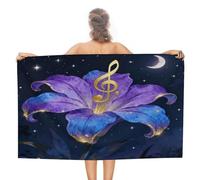 FekiLoot Beach Towel 31X51 Quick Dry Bath Towels Note Flower Vine Lightweight Sand Free Pool Bath Shower Towels Oversized Beach Blanket for Swimming Travel Favors Birthday Vacation Gift