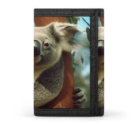 FekiLoot Bear Koala Wallet for Men Slim Minimalist Trifold Wallet with ID Window And Credit Card Holder