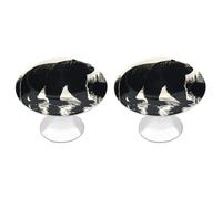 FekiLoot Bear Silhouette Cabinet Knobs for Kitchen Ornament, Round Zinc Decorative Drawer Pulls for Cabinets Trendy, Dresser Drawers Pulls Bathroom Dresser Knob with Screw