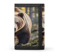 FekiLoot Bear Wallet Slim Trifold Wallets with Multiple Card Slots Credit Card Holder Pocket Coin Purse