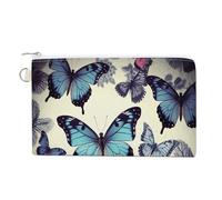 FekiLoot Beautiful Butterfly Coin Purse,Travel Portable Keychain Wallet Canvas Coin Wallets Mini Zipper Tool Bag Lightweight Change Purse