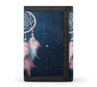 FekiLoot Beautiful Dreamcatcher Wallet for Men Slim Minimalist Trifold Wallet with ID Window And Credit Card Holder