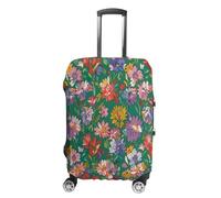 FekiLoot Beautiful Garden Travel Luggage Cover Stretchable Airplane Suitcase Protector Sleeve Universal Washable Fit for 19-32 Inch Checked Baggage,Water Resistant Durable Luggage Protector X-Large