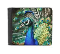 FekiLoot Beautiful Peacock Wallet Fashionable Slim Leather Wallet with Multiple Card Slots And Hidden Compartments Wallets