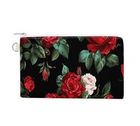 FekiLoot Beautiful Rose Gift Coin Purse,Travel Portable Keychain Wallet Canvas Coin Wallets Mini Zipper Tool Bag Lightweight Change Purse
