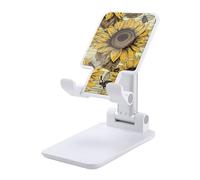 FekiLoot Bees Sunflower Phone Stand Adjustable Height and Foldable Phone Holders Portable Phones Holder for Desk, Taller Stand Compatible with 4"-13" Smartphones iPad Tablet