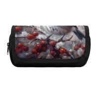 FekiLoot Bird on Branch Pencil Case Office Pencil Box Large Capacity Pencil Box Pouch Holder Double Zipper Pencil Case Use to Organize Desktop And Plan Space Home Office