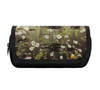 FekiLoot Birdcages And Birds Pencil Case Office Pencil Box Large Capacity Pencil Box Pouch Holder Double Zipper Pencil Case Use to Organize Desktop And Plan Space Home Office